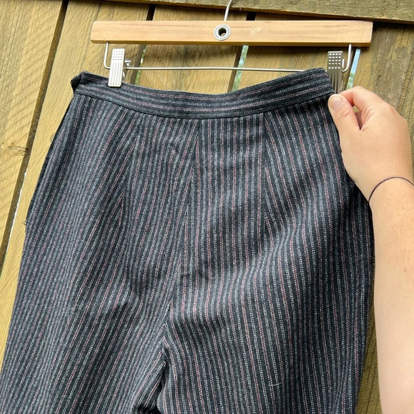 Very Special Quality Vintage Pinstriped Wool Trousers Women’s 27 X 29 - Picture 5 of 7